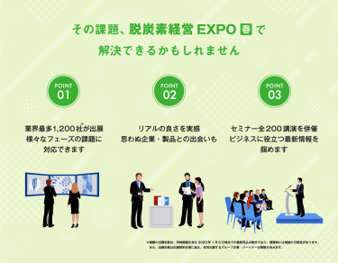 その課題、脱炭素経営 EXPO【春】で解決できるかもしれません